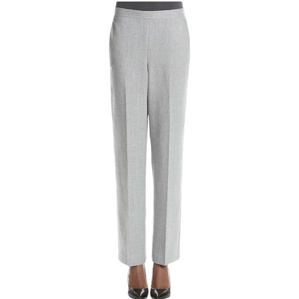 Alfred Dunner Grey Classic Fit Proportioned Short Dress‎ Pants Size 12 NEW